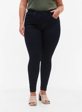 Super slim Amy jeans with high waist, Tobacco Un, Model image number 2