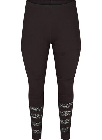 Leggings with lace details