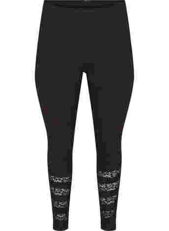 Leggings with lace details