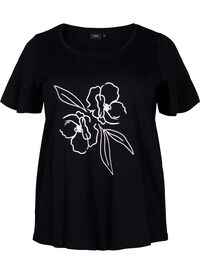Cotton T-shirt with a motif