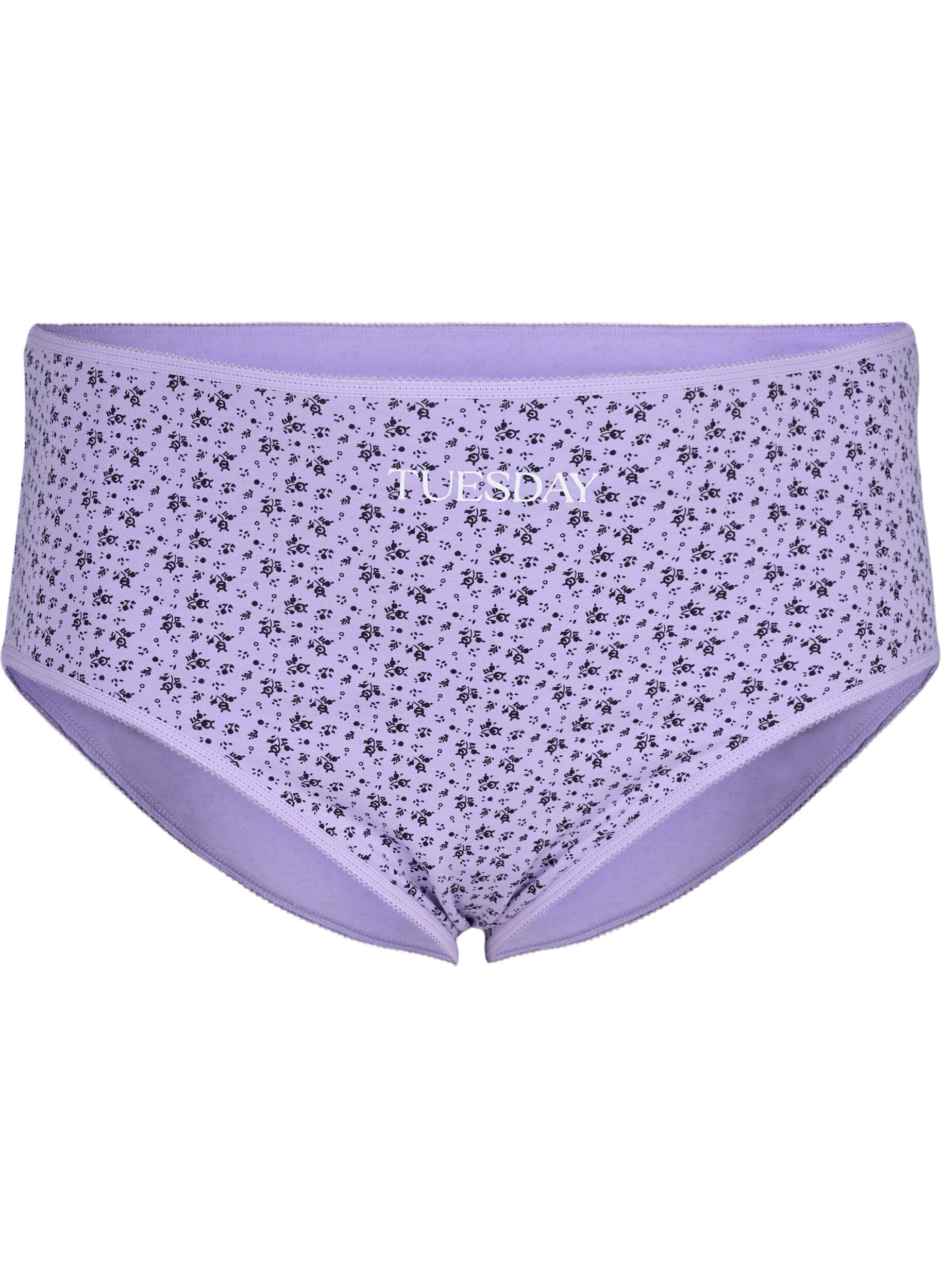 Zizzifashion 7-pack regular waist briefs, Purple, Packshot image number 2
