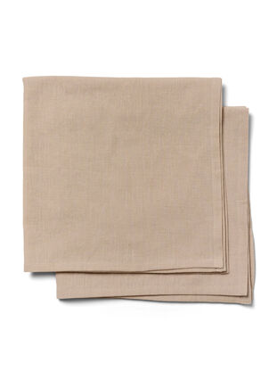 Cotton napkins in a 2-pack, Oxford Tan, Packshot image number 1