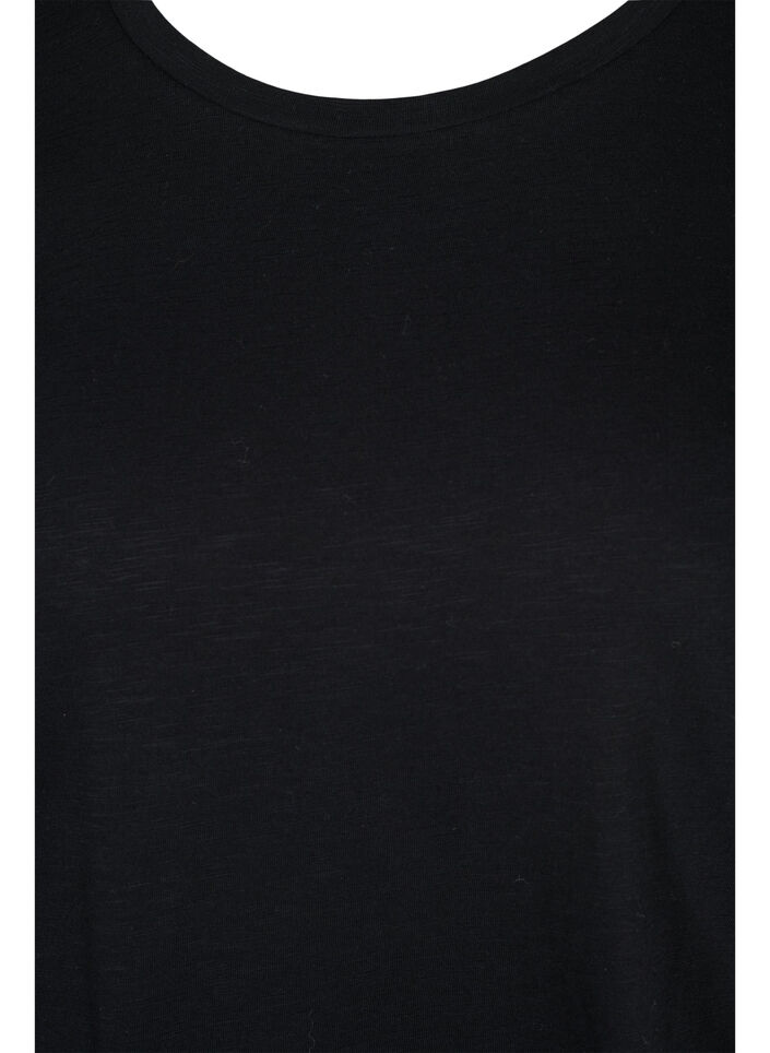 Basics cotton t-shirt 2-pack, Black/B White, Packshot image number 2