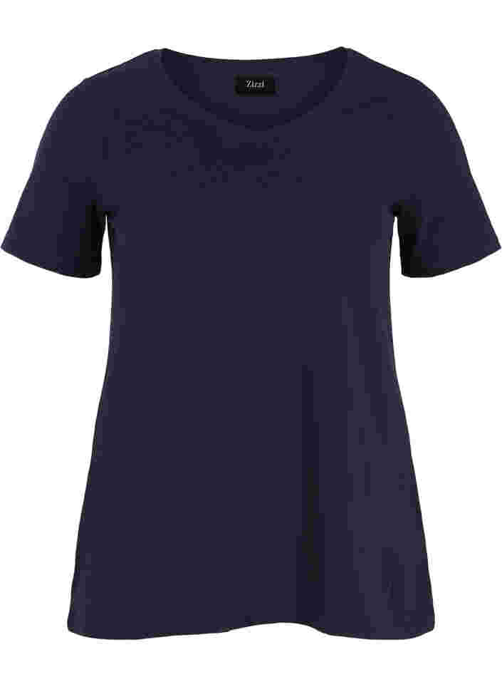 Basic plain cotton t-shirt, Night Sky, Packshot image number 0