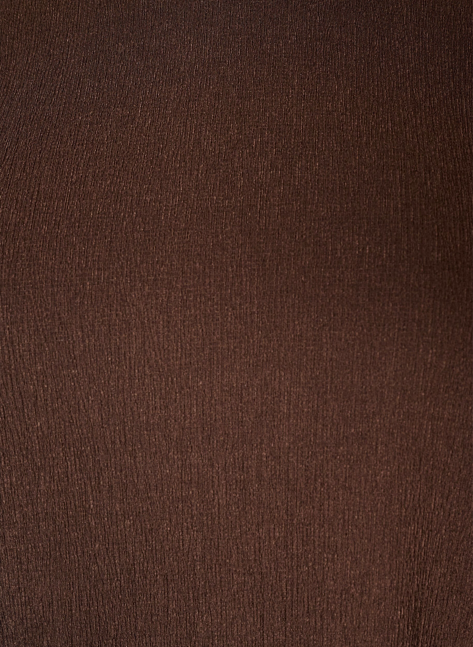 ZizzifashionJersey blouse with asymmetrical lace trim, Brown, Packshot image number 2