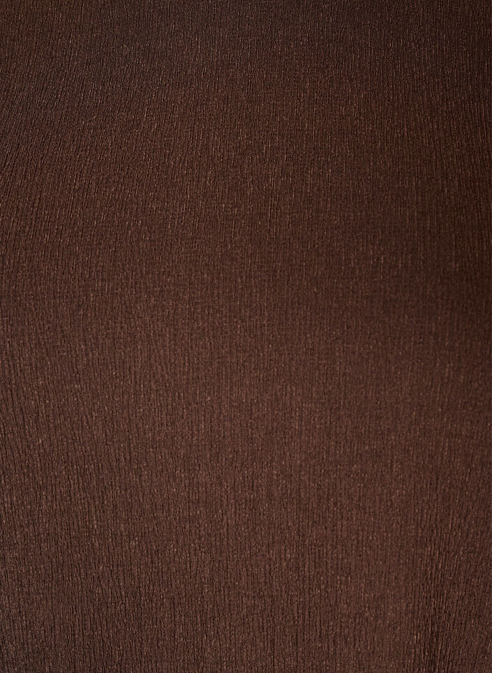 Jersey blouse with asymmetrical lace trim, Brown, Packshot image number 2