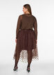 Midi tulle skirt with hearts, Brown, Model image number 2