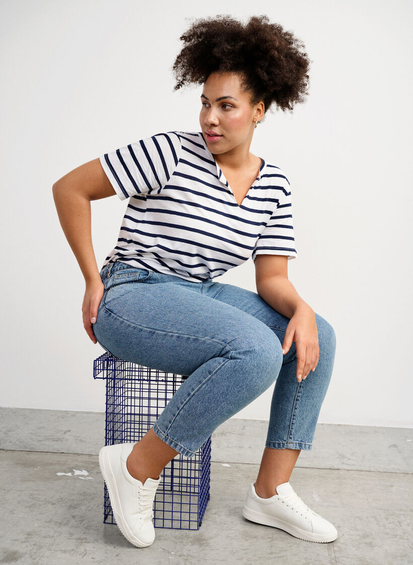 Wide fit leather trainers , White, Image image number 0