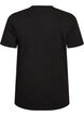 Cotton T-shirt with text print, Black, Packshot image number 1