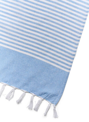 Striped Towels with fringes, Light Blue Melange, Packshot image number 2