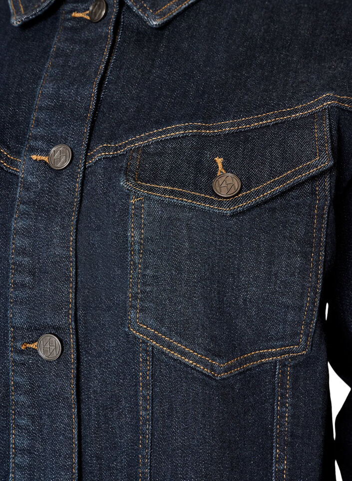 Classic denim jacket with contrast stitching, Blue, Packshot image number 2