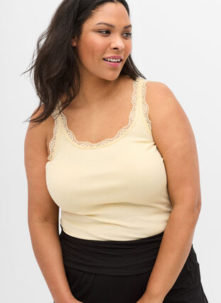 Top with lace trim, Angora, Model image number 2