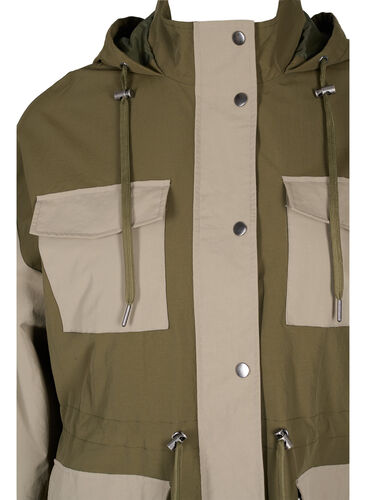 Contrast jacket with pockets, Dark Olive Comb., Packshot image number 2