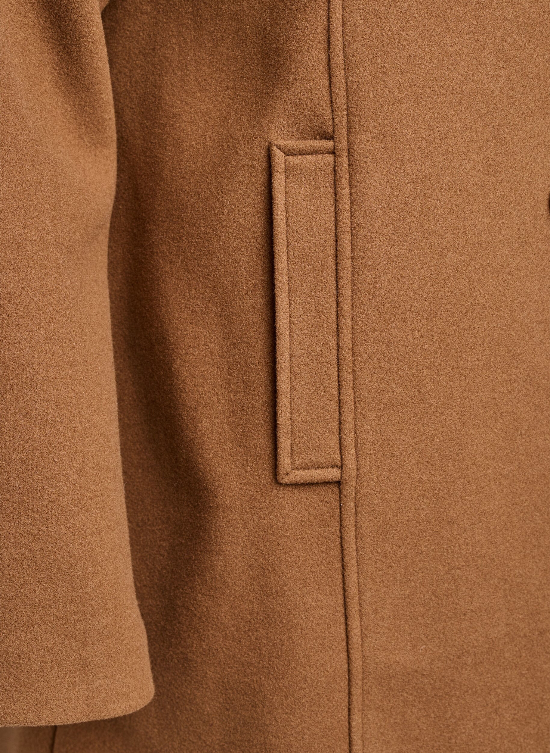 Zizzifashion Short coat with A-line shape, Brown, Packshot image number 3