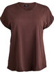 Short-sleeved cotton blend t-shirt, Brown, Packshot image number 0