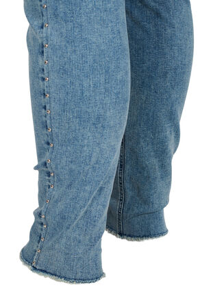 Cropped Amy jeans with studs, L.Blue Stone Wash, Packshot image number 3