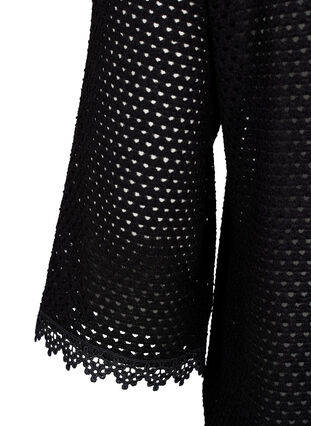 Knit top with 3/4 sleeves, Black, Packshot image number 3