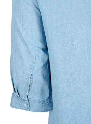 Tunic with 3/4 sleeves, Light blue denim, Packshot image number 3