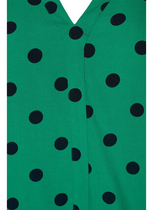 Polka dot viscose blouse, Jolly Green dot AOP, Packshot image number 2