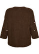 Knitted blouse with small embroidered motifs, Brown, Packshot image number 1