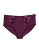 Briefs in microfiber with floral embroidery, Purple, Packshot image number 0
