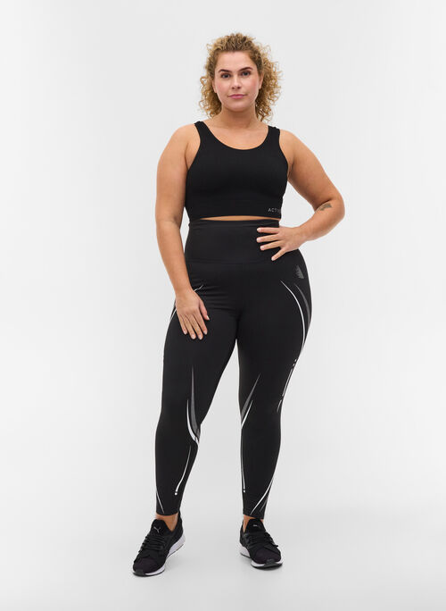 Cropped gym leggings with print details