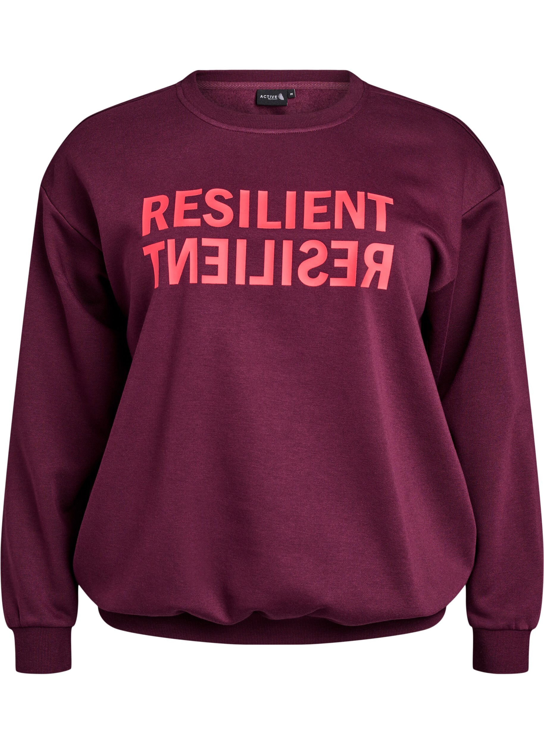 Zizzifashion Sweatshirt with text print, Red, Packshot image number 0