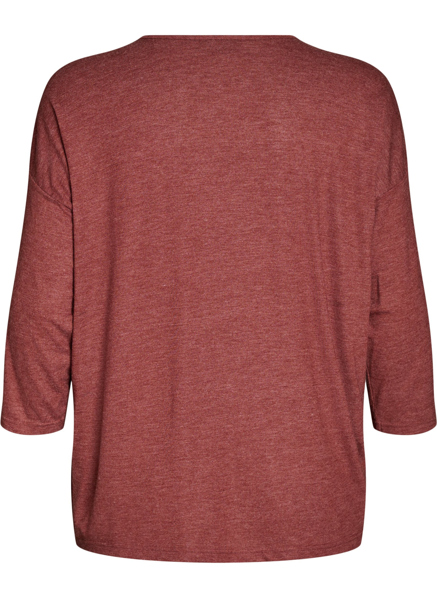 ZizzifashionJersey blouse with 3/4 sleeves, Red, Packshot image number 1
