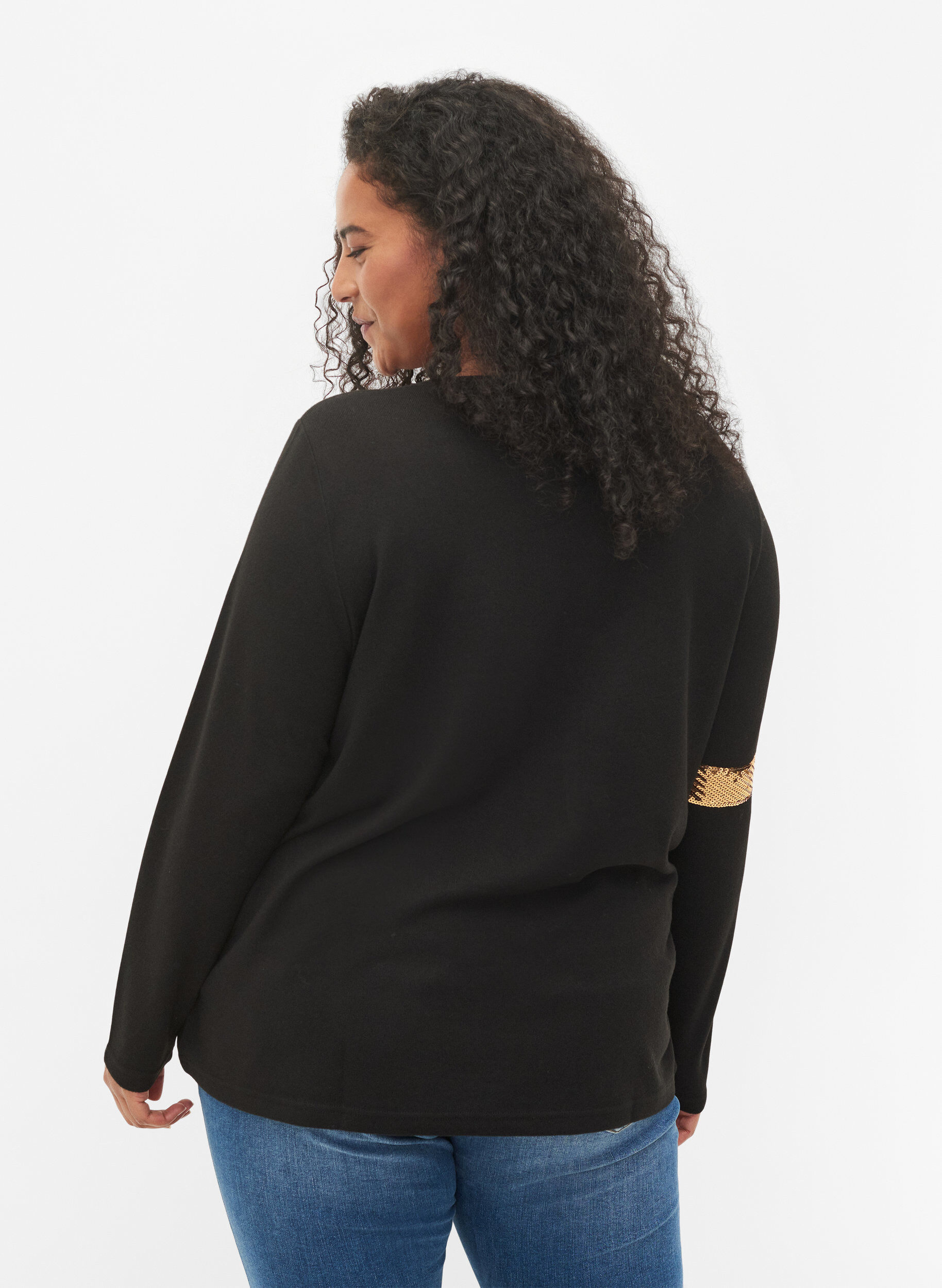 Christmas jumper with sequins - Black 