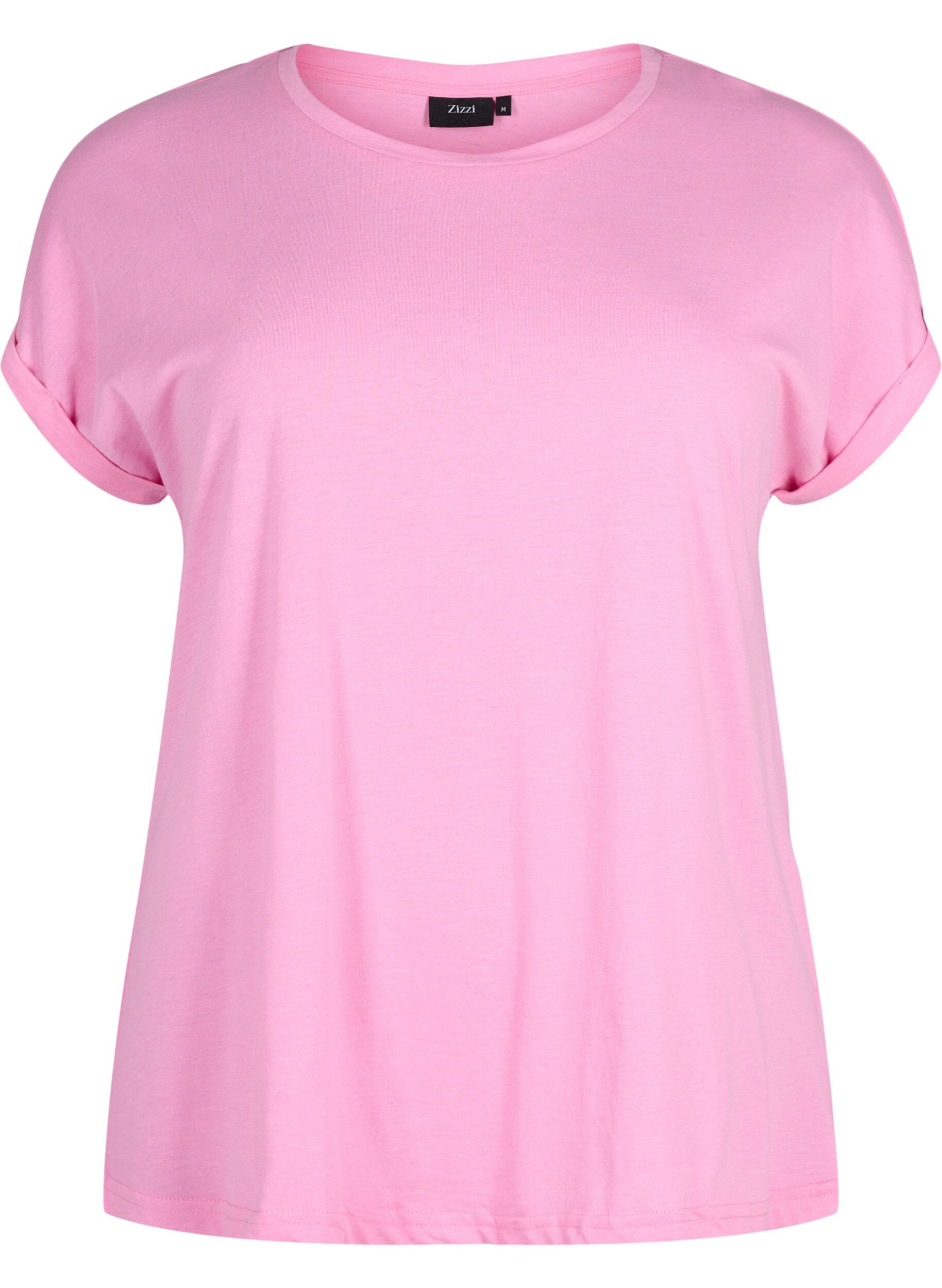 Short sleeved cotton blend t-shirt