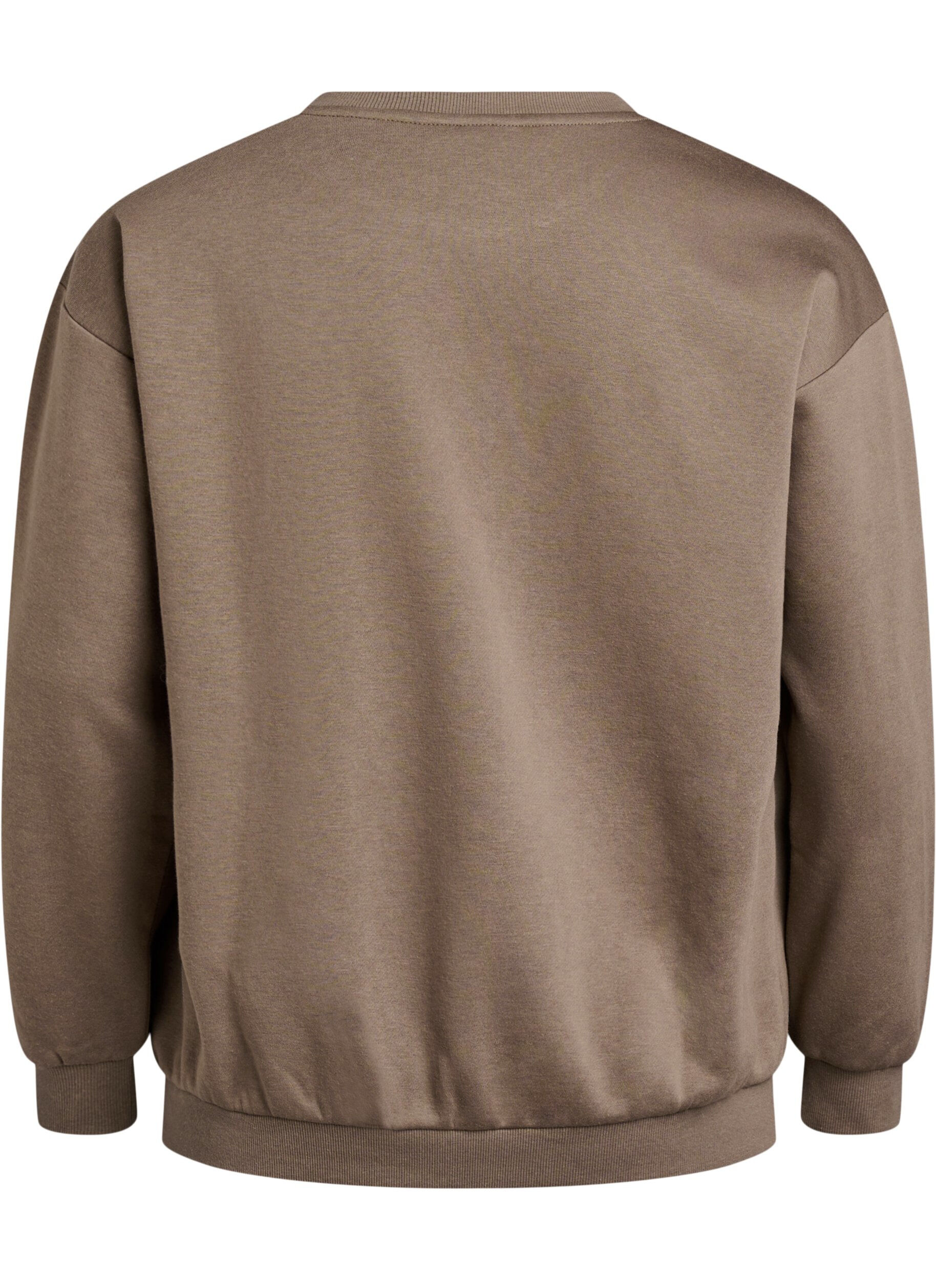 Zizzifashion Sweatshirt with a motif, Walnut, Packshot image number 1