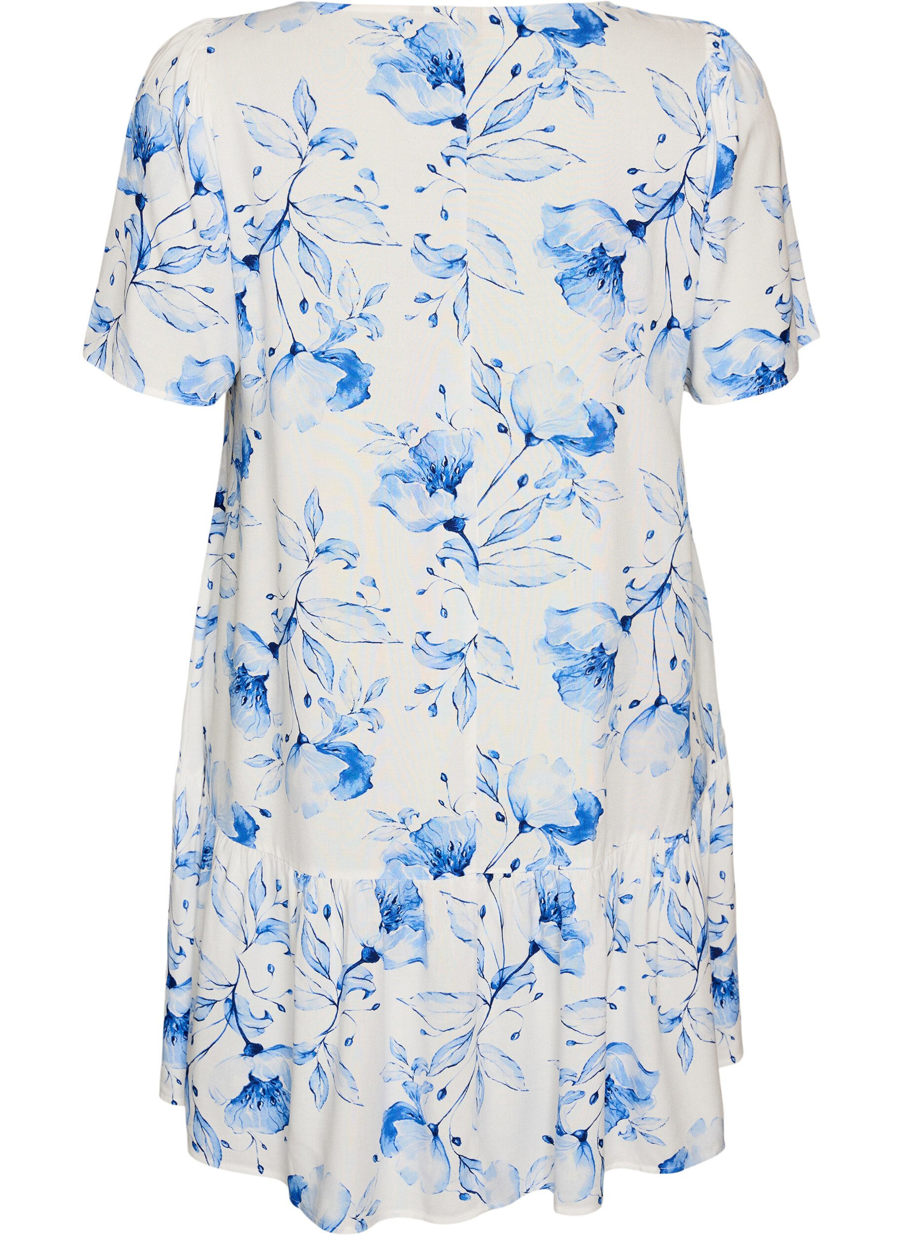 ZizzifashionDress in viscose with cutline, White, Packshot image number 1
