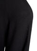 Long rib-knitted cotton cardigan, Black, Packshot image number 2