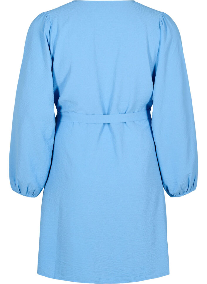 Short wrap dress with tie belt, Light Blue, Packshot image number 1