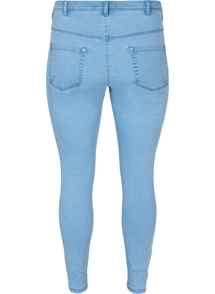 Cropped Amy jeans with a zip, Light Blue, Packshot image number 1