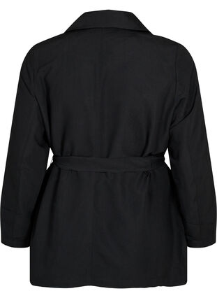 Trench coat with belt and pockets, Black, Packshot image number 1