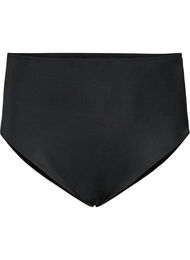 Solid color bikini bottom with regular waist, Black, Packshot