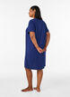 Short-sleeved nightgown in organic cotton, Blue, Model image number 2