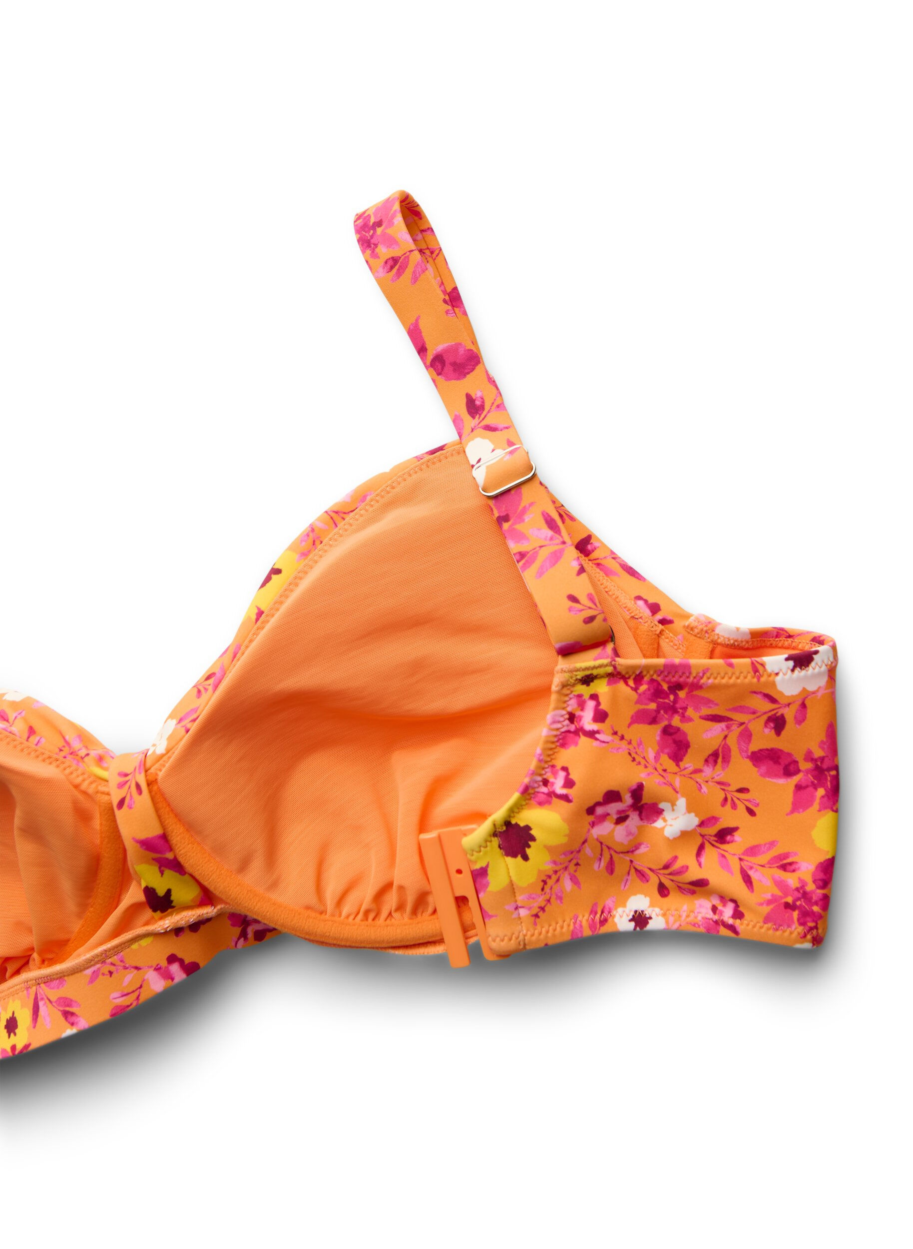Zizzifashion Bikini top with underwire and pattern, Orange, Packshot image number 3
