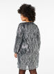 Long-sleeved sequin dress with pattern, Silver Sequins, Model image number 1