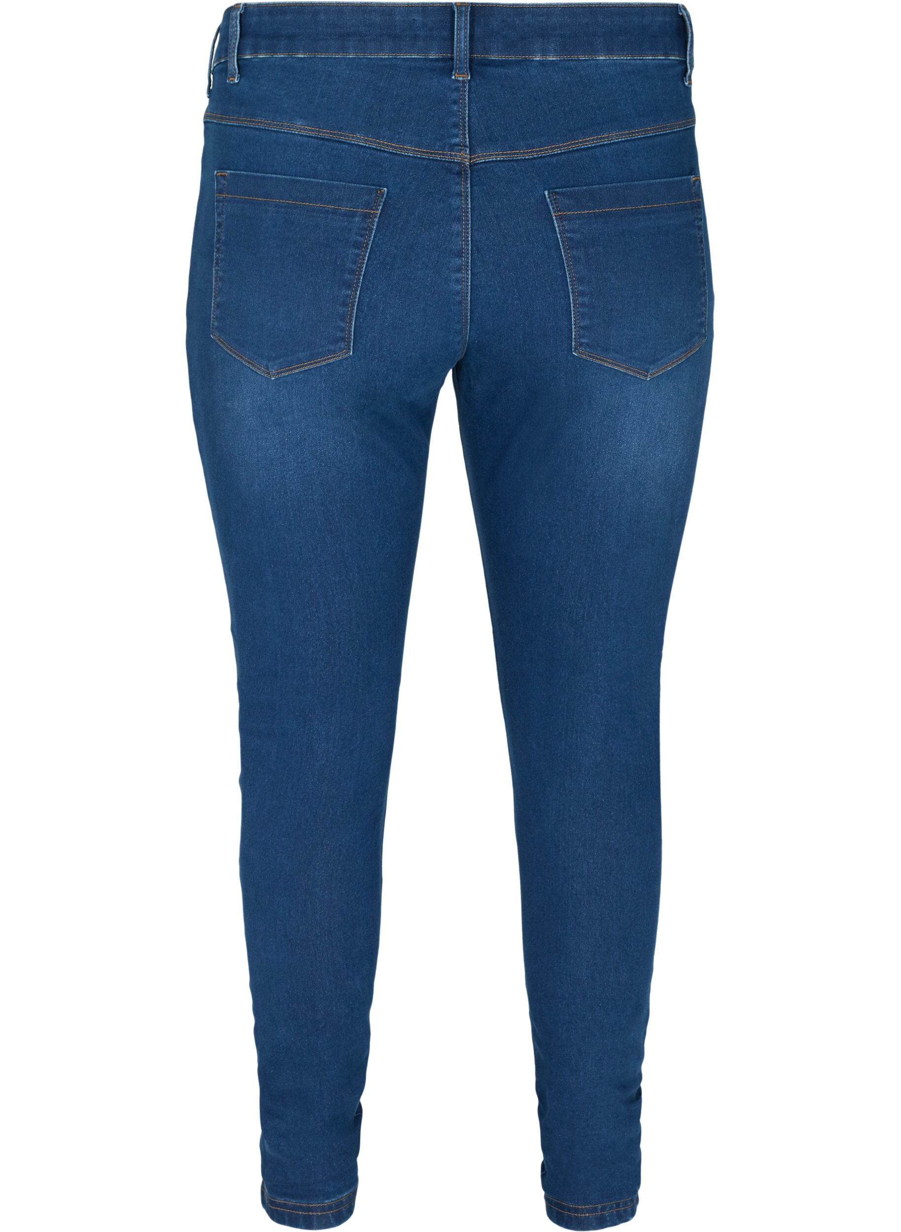 Zizzifashion Jeggings in cotton blend, Blue denim, Packshot image number 1