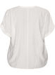 Viscose blouse with buttons and texture, Vanilla, Packshot image number 1