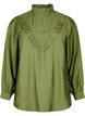 Viscose blouse with frills, Loden Green, Packshot image number 0