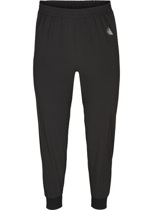 Loose exercise trousers with pockets, Black, Packshot image number 0