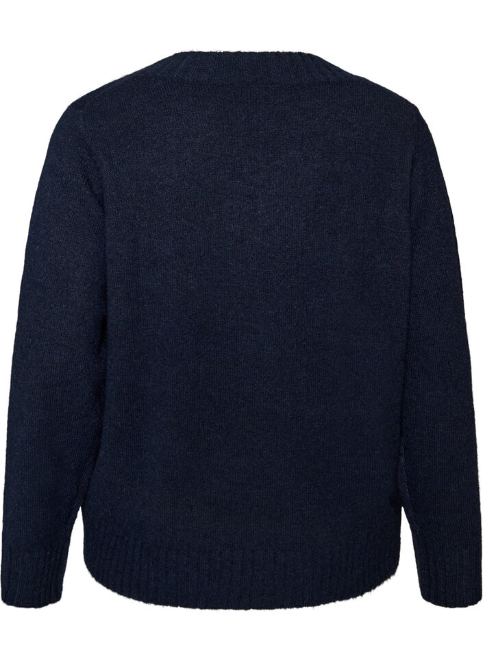 V-neck jumper, Blue, Packshot image number 1