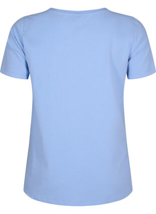 Basic plain cotton t-shirt, Serenity, Packshot image number 1