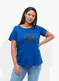 Cotton t-shirt with print on the front, Surf the web MADE, Model