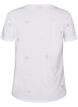 Organic cotton t-shirt with hearts, White, Packshot image number 1