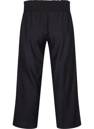 Smock pants with linen, Black, Packshot image number 1