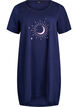 Short-sleeved nightgown in organic cotton, Blue, Packshot image number 0